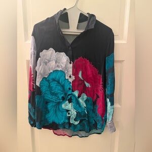 The Kit Zoe Shirt in Ocean Iris Size Small